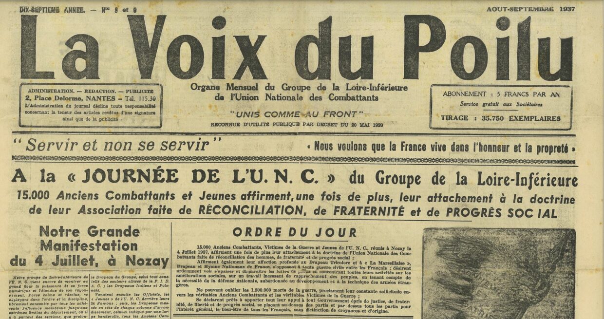 Titre La Voix du Poilu 1937